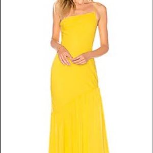 Lovers + friends Dawson gown in yellow
